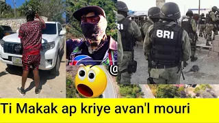 tande Ti Makak kap kriye avan'l mouri, Bal la paka soti nan vant li, Ti lapli sezi