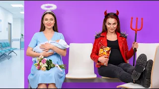 GRÁVIDA BOAZINHA VS GRÁVIDA MÁ || Situações Engraçadas, por 123 GO!