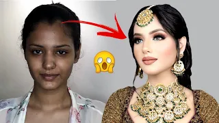 Quick and easy bridal makeup tutorial Of 2023 by Sanya and Shifa | Long lasting makeup | New Method