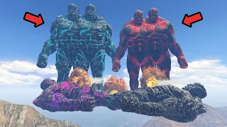 Lava God Ice God Kill Pinky and Black God Franklin Save Diamond Well in GTA 5