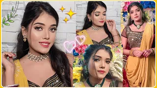 Beginners Special Step By Step Glowy Glittery Wedding Guest Makeup With Hairstyle | Glory Gust