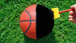 I painted a basketball with the “World’s Blackest Paint"