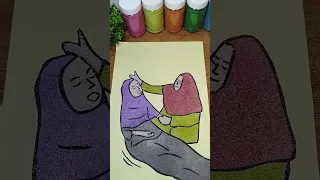 Kisah Misteri Boneka Doraemon //Mewarnai Gambar Dengan Pasir Warna Sambil bercerita