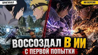 Воссоздал бой Наруто и Саске в ии.. Словил истерику от смеха😂