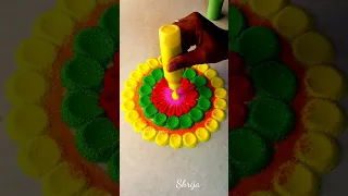 very simple rangoli design for Diwali / very easy rangoli for diwali / diwali rangoli designs 2025