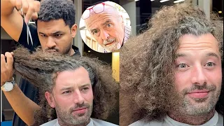 PADRE se sorprende con la transformación de su hijo😱 #cambiodelook #tutorial