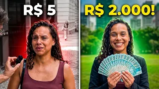 R$5 VIROU R$50 | DESAFIO DE SORTE E ESPERTEZA
