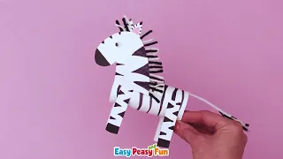 Toilet Paper Roll Zebra Craft