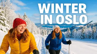 Nydelig Vinteroslo Frognerseteren og Holmenkollen med mye snø