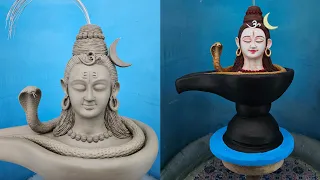 How to make Shivling idol made of clay | How to easily make a clay Shivling