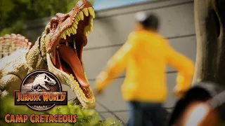 Jurassic World: Camp Cretaceous | Spinosaurus Showdown | @MattelAdventures