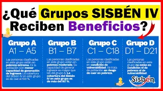 ¿Qué grupo Sisbén IV reciben Beneficios?  | A-B-C-D | Programas Sociales | Nueva Encuesta