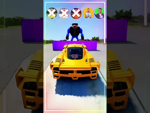 🚘Ronaldo vs Messi vs Haland vs Benzema vs van Dijk ⚽ #shorts #beamngdrive