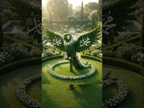 🦜🤍 Wings of Love for Muhammad ﷺ | A Parrot Topiary That Touches the Heart 🥺🌿