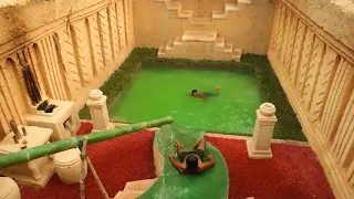 My 115 Days Build The Most Elegant Underground Water Slide Park House