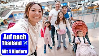 15 Std fliegen mit 4 Kindern nach Thailand ✈️ Besuch im Cockpit! Fernreise Asien | Mamiseelen