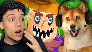 DogBerg & Humano Berg ENFRENTAM UM ESPANTALHO MALUCO NO ROBLOX!