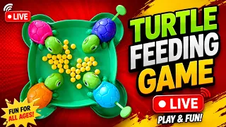 🐢 Turtle Feeding Game LIVE 🔴 | Fast-Paced Family Fun Challenge | Kids & Friends Play Live!