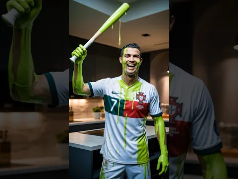 🟢👽🚓 Ronaldo Covered in Green Slime… But It’s Not What You Think!
