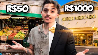 Fiz a dieta mais BARATA e a mais CARA (MUITO cara)