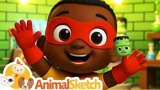 HALLOWEEN Finger Family Song!🎃 | Fun Nursery Rhymes For Kids | Children Fun Music w/ @AnimalSketch​