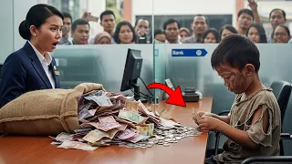 DI REMEHKAN ORANG SEKAMPUNG, ANAK PEMULUNG INI MASUK BANK MEMBAWA KARUNG! SAAT DIBUKA SEMUA TERDIAM