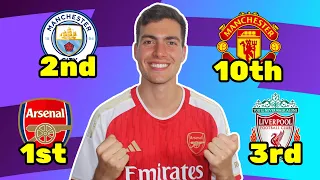 My Premier League Predictions For The 24/25 Season!