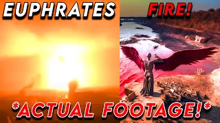 The Euphrates River Earthquake FIRE!!! It Dried Up? *ACTUAL VIDEO FOOTAGE*