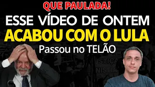 O vídeo que passou no TELÃO da manifestação ontem. Que paulada no LULA