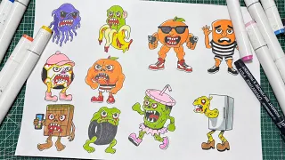 How to draw Characters Brainrot #tungtungtungsahur #brainrot #anomali #drawing