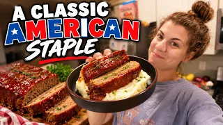 AN AMERICAN CLASSIC | meatloaf and mashed potatoes