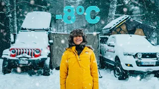 VIVIMOS EN EL COCHE 🚗❄️  Así es ACAMPAR EN LA NIEVE (en invierno)