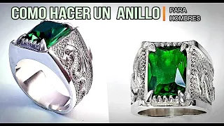 Anillos para hombre hecho a mano ( Making Emerald Rings Silver For Men )