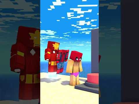 Sonic vs Spider-Man VS Iron Man 😱. Press The Button Battle!  #shorts #minecraft #sonic