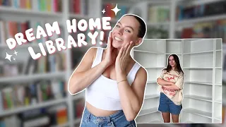 building & organising my DREAM home library!!! 🥹📚 + bookshelf tour!
