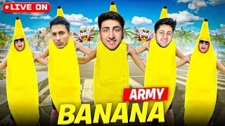 🍌Banana Army Is Live🔴1 Vs 6 - Br Rank 1 Vs 4 - Free Fire Live🍌
