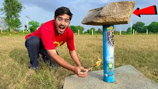 बड़े स्काई शॉट पर भारी पत्थर रख दे तो क्या होगा? Heavy Stone On Super Big Skyshot