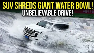 Off-Road Stunt: Extreme Car Driving in a Giant Bowl! 🚗💨 #automobile #viral 