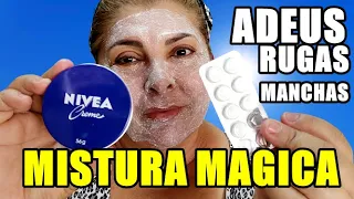 MISTURA MAGICA COM CREME NIVIA E DIGA ADEUS AS RUGAS OLHEIRAS MANCHAS NO ROSTO PEELING NATURAL