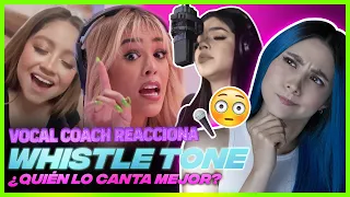 WHISTLE ¿Quién lo hace mejor? DANNA PAOLA, KENIA OS ó KAROL | VOCAL COACH REACCIONA | Gret Rocha