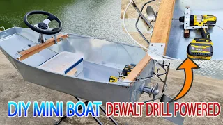 Build a Mini Electric Boat Using DEWALT Drill Powered | DIY Project