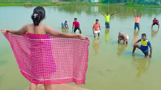 Must Watch New Banana tree climbing game Comedy 2024, New Game Comedy, Funny Game By Fun tv 24