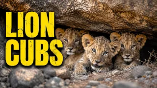 Three Lion Cubs Facing Their First Terrifying Jungle Danger #wildlife #natureismetal #lioncub
