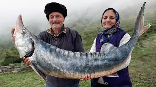 Soup for the Whole Family from a Huge Fish HEAD! Life in a faraway Village