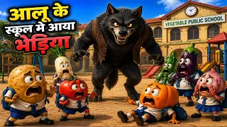 आलू और सब्जी के घर पर आया भेड़िया | Bhindi aya aloo ke sath | Vegetable emotional Story 