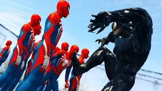 GTA 5 100 Spiderman vs Venom Machine Gun ragdoll #akgamesauto #gta5shorts #gta5funny #shorts #gta5