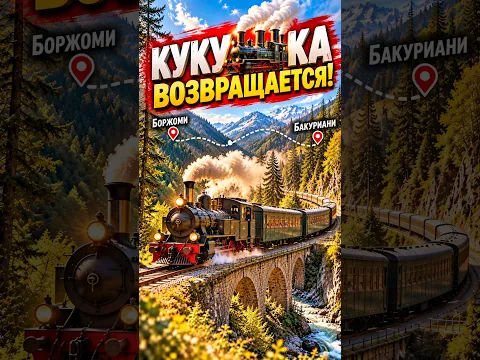 🚂🇬🇪 Легендарная «КУКУШКА» возвращается! Поезд-сказка в горах Грузии