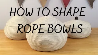 How to Shape Rope Bowls with Lids | How to Make Rope Bowl Tutorial | Crafty Patti Rope Bowls | Patti