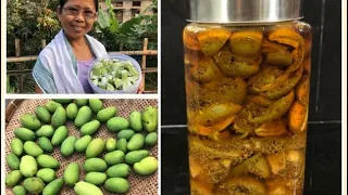 কম তেলত আমৰ আচাৰ | Mango Pickle Recipe in Less Oil | Tasty & Healthy