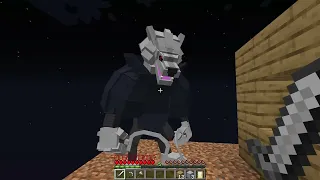 PRESO com UMA LOBA sem NADA em APENAS UM BLOCO no Minecraft